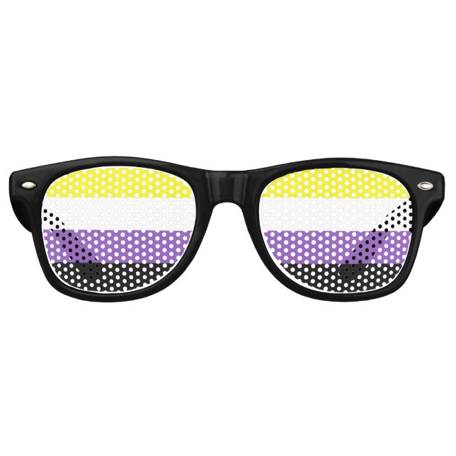 Nonbinary Pride Flag Sunglasses (Front)