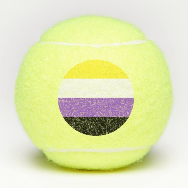 Nonbinary Pride Flag Tennis Balls (Front)