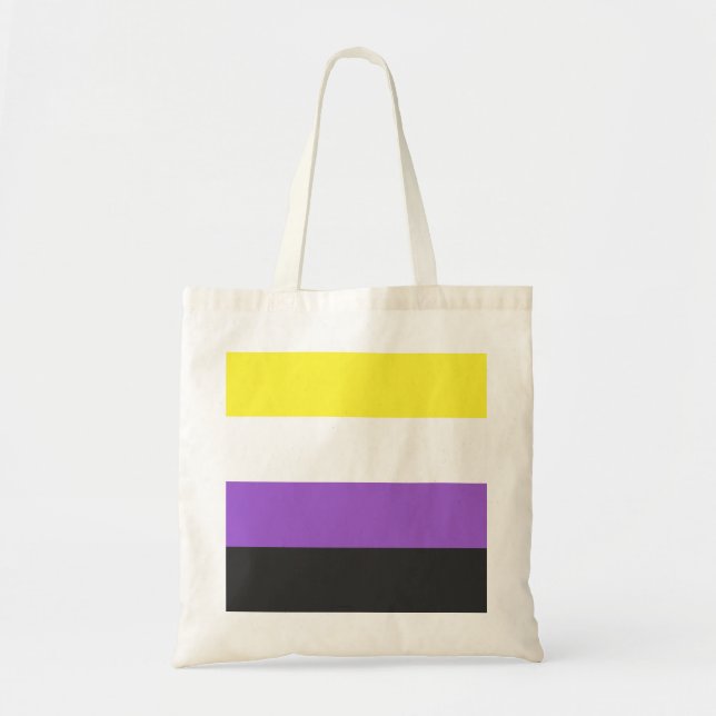 Nonbinary Pride Flag Tote Bag (Front)