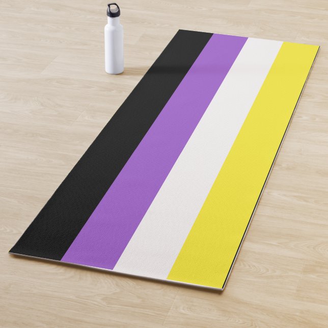 Nonbinary Pride Flag Yoga Mat (In Situ)