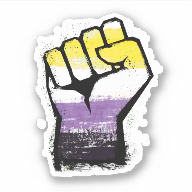 Nonbinary Pride Protest Fist (Front)