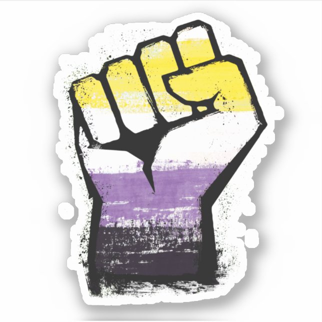 Nonbinary Pride Protest Fist (Front)