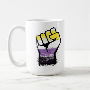 Nonbinary Pride Protest Fist Coffee Mug