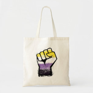 Nonbinary Pride Protest Fist Tote Bag