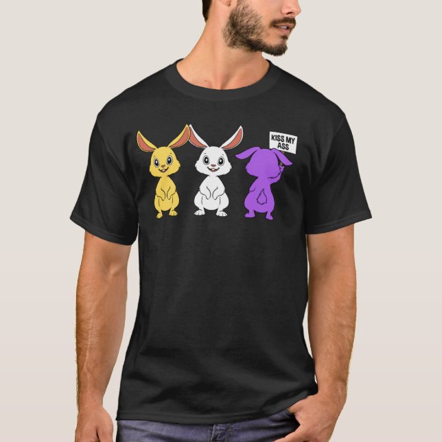 Nonbinary Pride Rabbits  Hop into Nonbinary T-Shirt (Front)