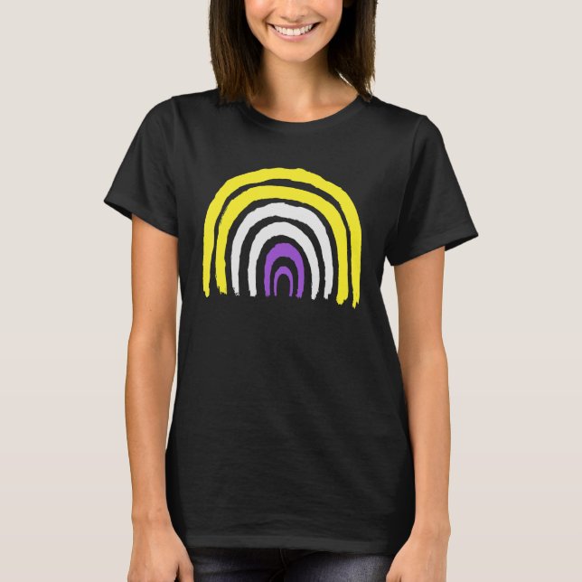 Nonbinary Pride Rainbow T-Shirt (Front)