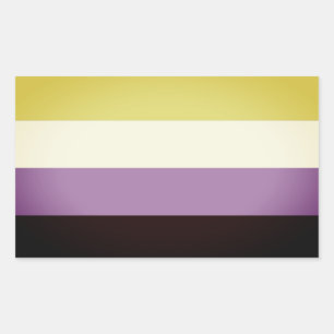 Nonbinary Pride Rectangular Sticker