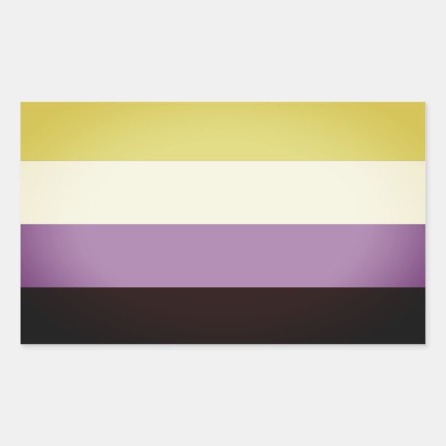 Nonbinary Pride Rectangular Sticker (Front)