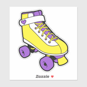 Nonbinary Pride Retro Yellow Roller Skate