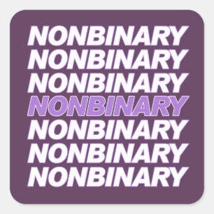 Nonbinary Pride Square Sticker