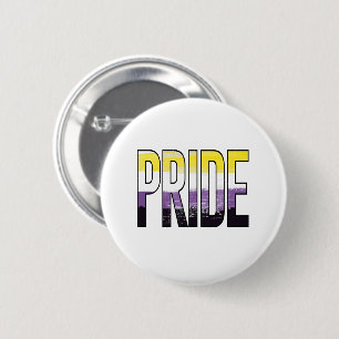 Nonbinary Pride Word 6 Cm Round Badge