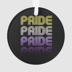 Nonbinary Retro Pride Ornament