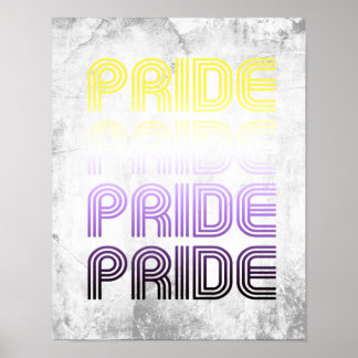 Nonbinary Retro Pride Poster