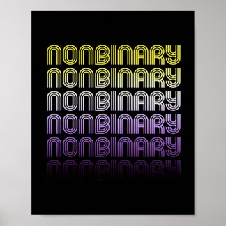 Nonbinary Retro Pride Poster