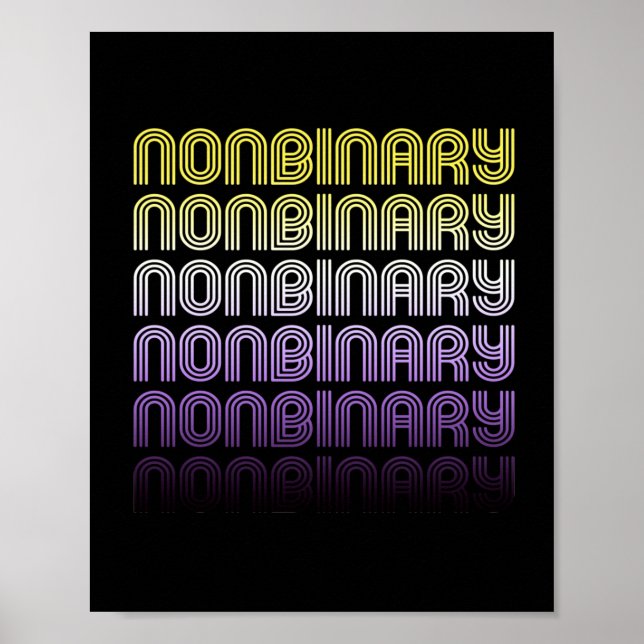 Nonbinary Retro Pride Poster (Front)