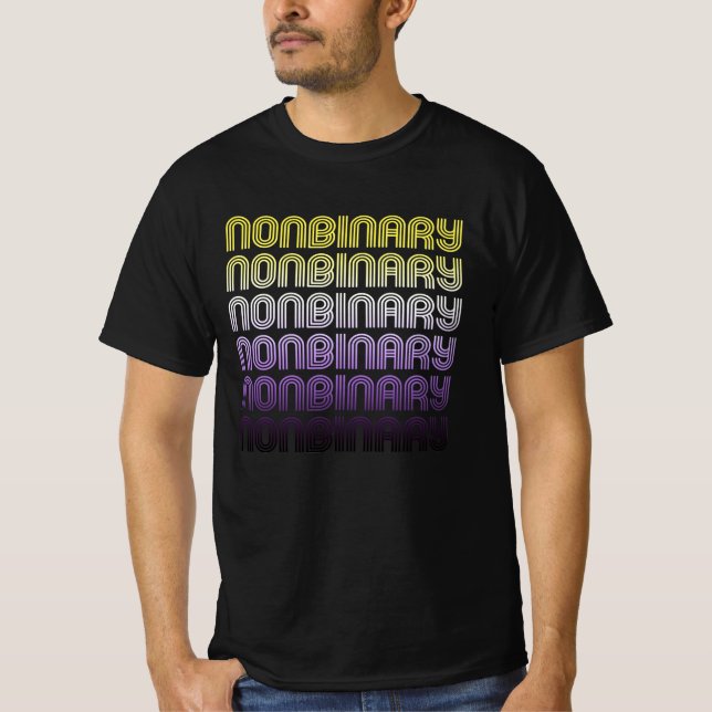 Nonbinary Retro Pride T-Shirt (Front)