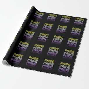 Nonbinary Retro Pride Wrapping Paper