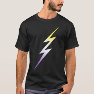 Nonbinary Subtle LGBTQ LGBT Lightning Bolt Enby NB T-Shirt