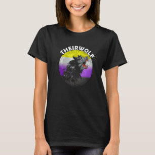 Nonbinary Theirwolf Nonbinary Pride LGBTQ Nonbinar T-Shirt