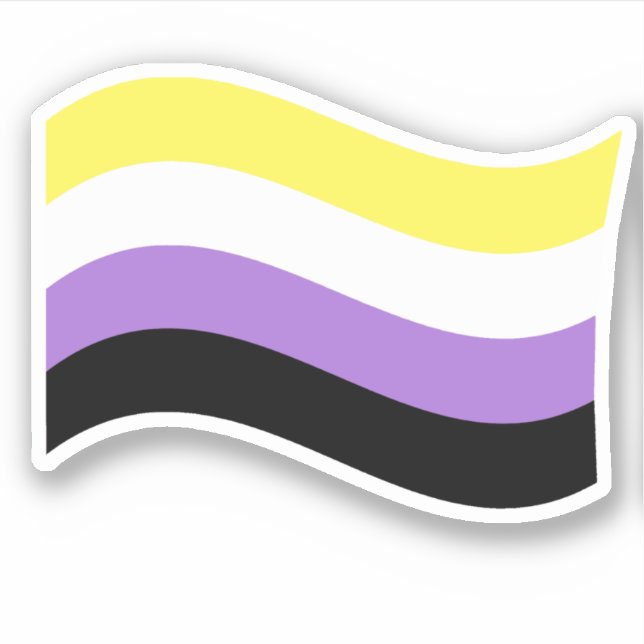 NonBinary Waving Flag (Front)