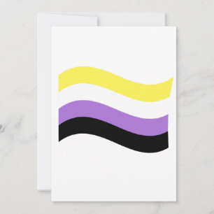 NonBinary Waving Flag Holiday Card