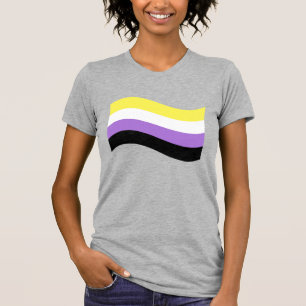 NonBinary Waving Flag T-Shirt