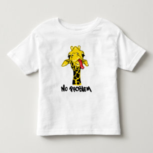 Nonchalant Giraffe: No PROBLEM Attitude Toddler T-Shirt