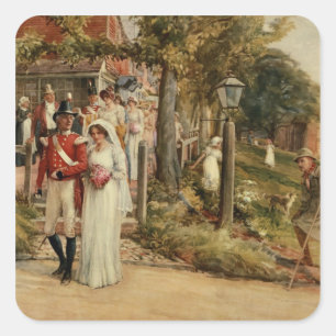 None But The Brave Deserve The Fair' Square Sticker