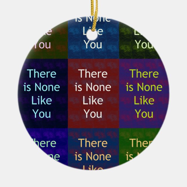 None Like You Ceramic Tree Decoration (Front)