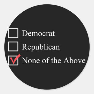 None of the Above stickers