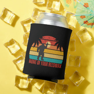 None Of Your Beeswax Bigfoot Middle Finger Can Cooler