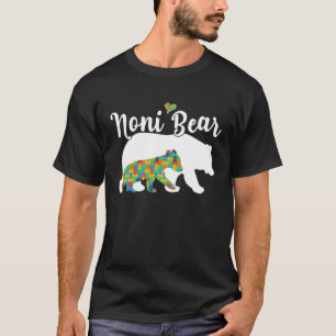 Noni Bear Autistic Support Autism Awareness Puzzle T-Shirt
