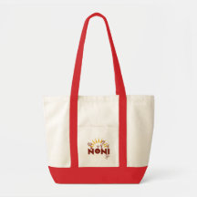 Noni Italian Orange Sunburst Accent Tote Bag