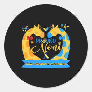 Noni World Down Syndrome Awareness Day Classic Round Sticker