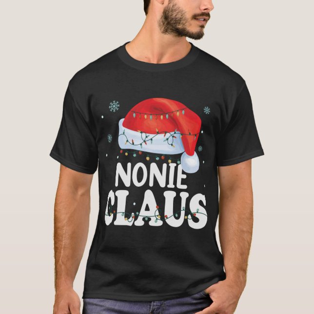 Nonie Claus Xmas Family Matching Funny Grandma Chr T-Shirt (Front)