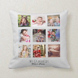 NONNA 8 x Photo Collage Grandchildren Family Tree Cushion