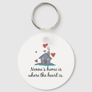 Nonna's Home is Where the Heart is Key Ring