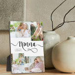 Nonna Calligraphy 4 Photo Tabletop Plaque<br><div class="desc">Personalised 4 photo plaque gift for your Nonna,  which you can personalise with your custom message,  such as I love you and your name. The photo template will display your pictures in a small photo collage of 2x landscape and 2x portrait pictures. Nonna is lettered in elegant swirly calligraphy.</div>