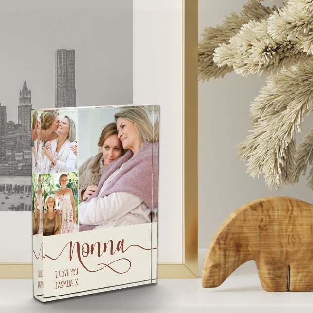 Nonna Calligraphy I Love You 3 Photo Cream Spice Block (Creator Uploaded)