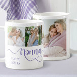 Nonna Calligraphy I Love You 6 Photo Coffee Mug<br><div class="desc">A gift for your nonna. This photo mug is lettered with "nonna" in swirly calligraphy and you can personalise with your name and message, such as I love you. The photo template is set up for you to add 6 of your favourite photos which are displayed in square and vertical...</div>