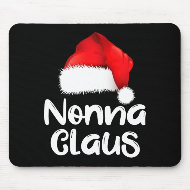 Nonna Claus Christmas Family Matching Santa Hat Pa Mouse Mat (Front)