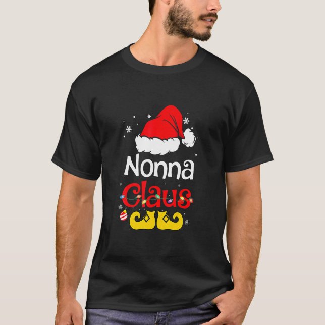 Nonna Claus Christmas Pajama Family Matching Xmas T-Shirt (Front)