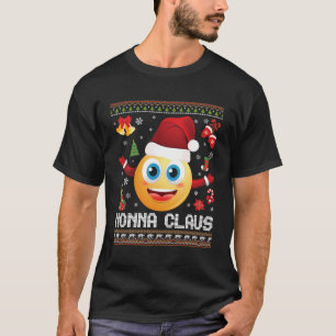 Nonna Claus Christmas Santa Emoji Merry Ugly Sweat T-Shirt