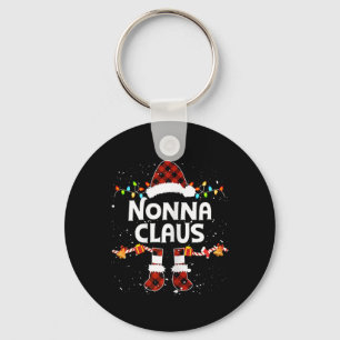 Nonna Claus Santa Hat Christmas Lights Decorations Key Ring