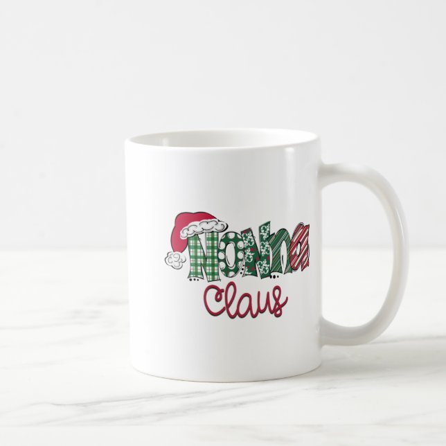Nonna Clause Cute Art Christmas  Coffee Mug (Right)