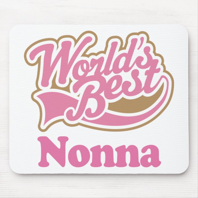 Nonna Gift Pink Mouse Mat (Front)