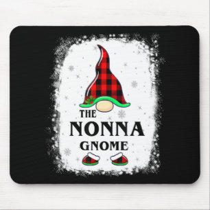 Nonna Gnome Buffalo Plaid Matching Family Xmas Paj Mouse Mat
