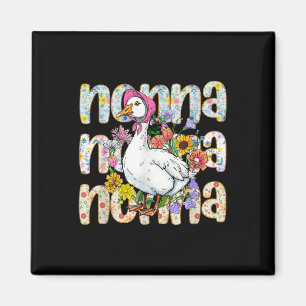 Nonna Goose Mothers Day Floral Grandma Silly Goose Magnet