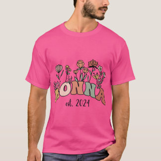 Nonna Grandma Est 2024 New Grandmother Women  frie T-Shirt