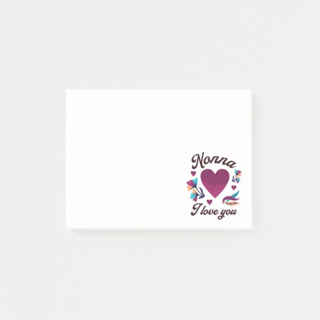 Nonna I love you, Grandmom I love you Post-it Notes (Front)